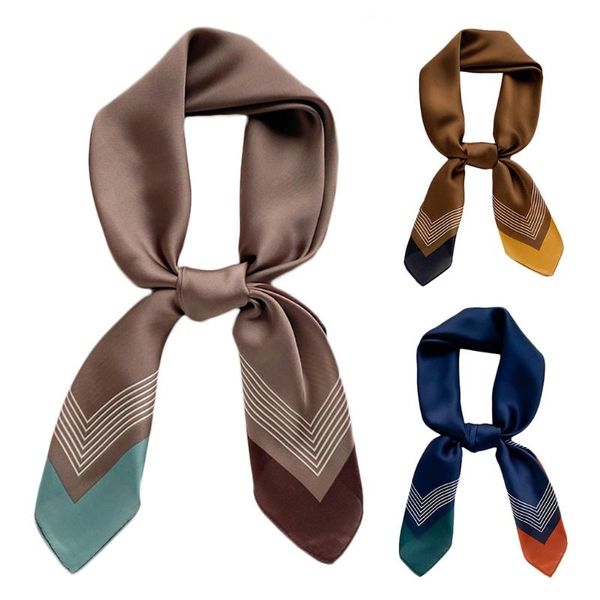 scarves 70cm small square scarf female simulation silk feeling all-match wrapped professional headscarf, Blue;gray
scarves 70cm small square scarf female simulation silk feeling all-match wrapped professional headscarf, Blue;gray