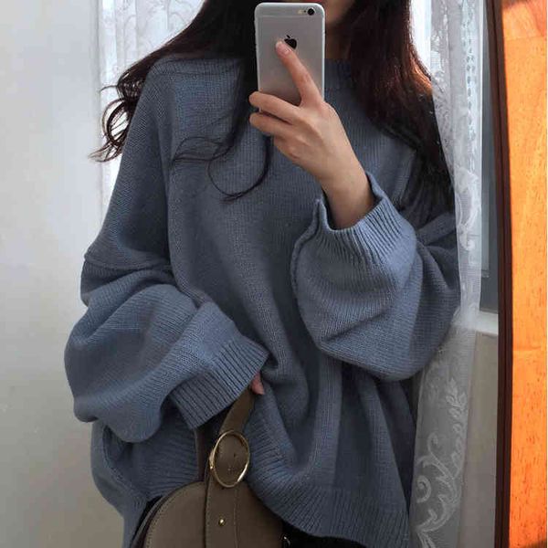women's sweaters vintage loose knitted sweater, solid-colored harajuku sweaters for women, large-size sweaters, high-collar clothes, j7, White;black
women's sweaters vintage loose knitted sweater, solid-colored harajuku sweaters for women, large-size sweaters, high-collar clothes, j7, White;black
