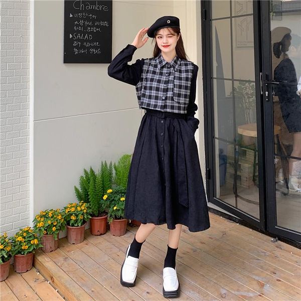 casual dresses son little ladies' fashion long-sleeved dress black of the 2021 french accept waist temperament a word, Black;gray
casual dresses son little ladies' fashion long-sleeved dress black of the 2021 french accept waist temperament a word, Black;gray