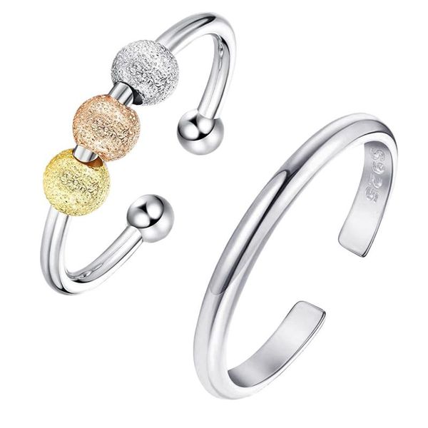 wedding rings fashion adjustable anxiety ring rotation exquisite bead roung stackable set meditation jewelry gift unzip, Slivery;golden
wedding rings fashion adjustable anxiety ring rotation exquisite bead roung stackable set meditation jewelry gift unzip, Slivery;golden