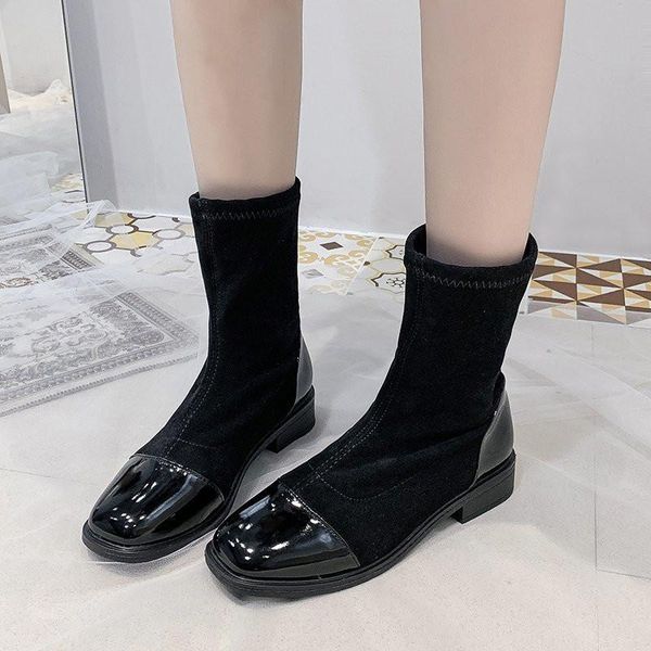 women ankle boots patent leather square toe slip on 3cm heel for woman shoes black basic botas 35-40
women ankle boots patent leather square toe slip on 3cm heel for woman shoes black basic botas 35-40