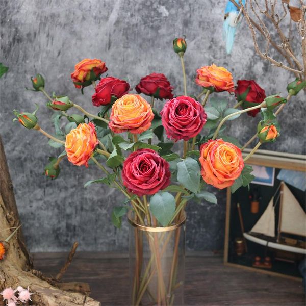 decorative flowers & wreaths 2 artificial roses flower home wedding garden decoration long branch bouquet diy bridal silk simulation accesso
decorative flowers & wreaths 2 artificial roses flower home wedding garden decoration long branch bouquet diy bridal silk simulation accesso