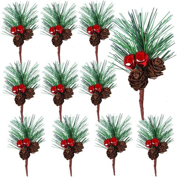pieces artificial pine picks with bell tree branches for christmas party flower wreaths and holiday decorations decorative flowers &
pieces artificial pine picks with bell tree branches for christmas party flower wreaths and holiday decorations decorative flowers &