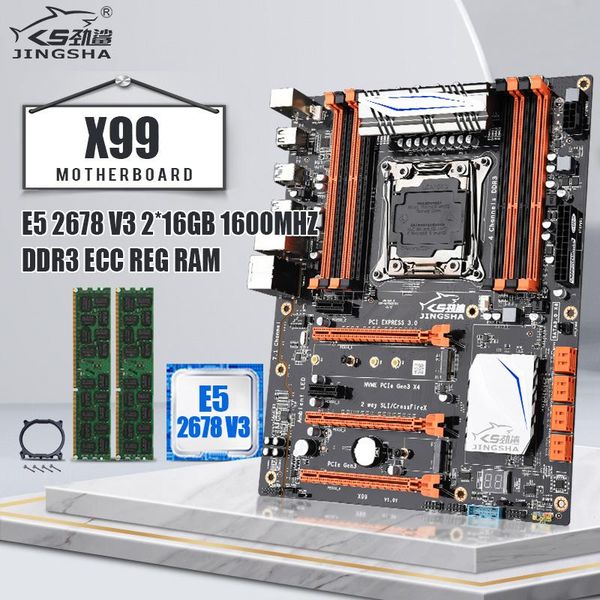 motherboards jingsha x99 motherboard with xeon e5 2678v3 and 2*16gb=32gb ddr3 ram 8* sata3.0 up to 256gb nvme m.2*m.2 wifi
motherboards jingsha x99 motherboard with xeon e5 2678v3 and 2*16gb=32gb ddr3 ram 8* sata3.0 up to 256gb nvme m.2*m.2 wifi