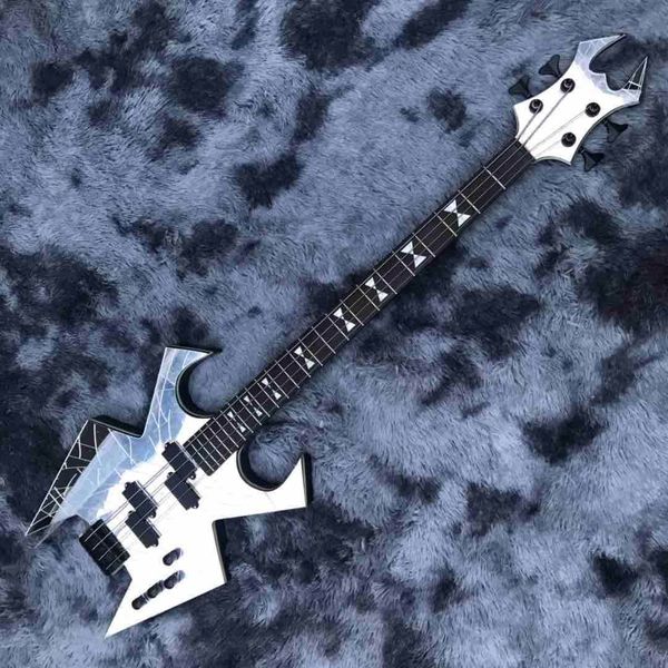 4 strings rare shaped bc b c warlock cracked mirror electric bass guitar black hardware
4 strings rare shaped bc b c warlock cracked mirror electric bass guitar black hardware