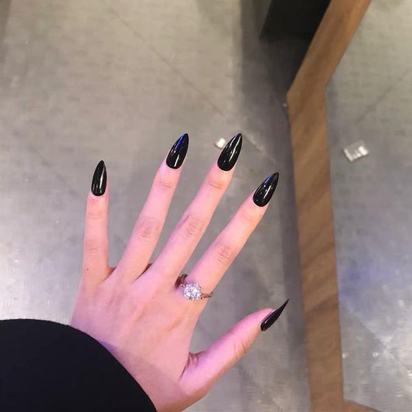 false nails 24pcs pure black wear long paragraph fashion manicure patch save time wearable nail fa, Red;gold
false nails 24pcs pure black wear long paragraph fashion manicure patch save time wearable nail fa, Red;gold