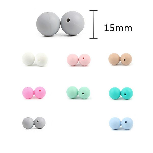 10pcs Silicone Teething Beads Round 15mm for Necklace Chews Pacifier Chain Clips Beads Soft Texture Silicone, Anti-drop belt
10pcs Silicone Teething Beads Round 15mm for Necklace Chews Pacifier Chain Clips Beads Soft Texture Silicone, Anti-drop belt