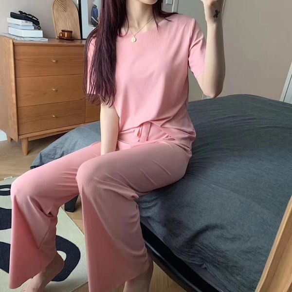 women's pants & capris trouser suit female home clothing loose casual outfit 2 pieces and sets wholesale, Black;white
women's pants & capris trouser suit female home clothing loose casual outfit 2 pieces and sets wholesale, Black;white