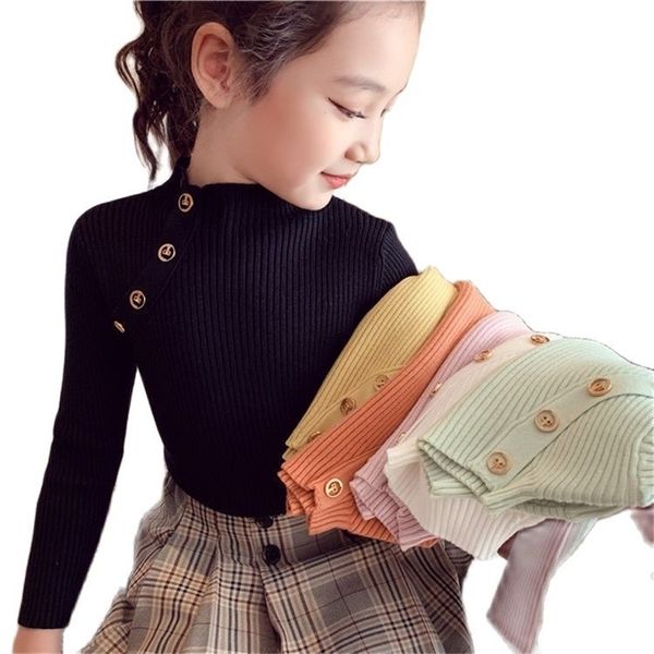 high collar button solid girl sweater spring and autumn children knit p4441 210622, Blue
high collar button solid girl sweater spring and autumn children knit p4441 210622, Blue