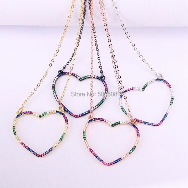 pendant necklaces 6pcs zyz-n1103 gold/rose gold/black/silver color cz paved heart necklace, sparking rainbow jewelry necklace
pendant necklaces 6pcs zyz-n1103 gold/rose gold/black/silver color cz paved heart necklace, sparking rainbow jewelry necklace