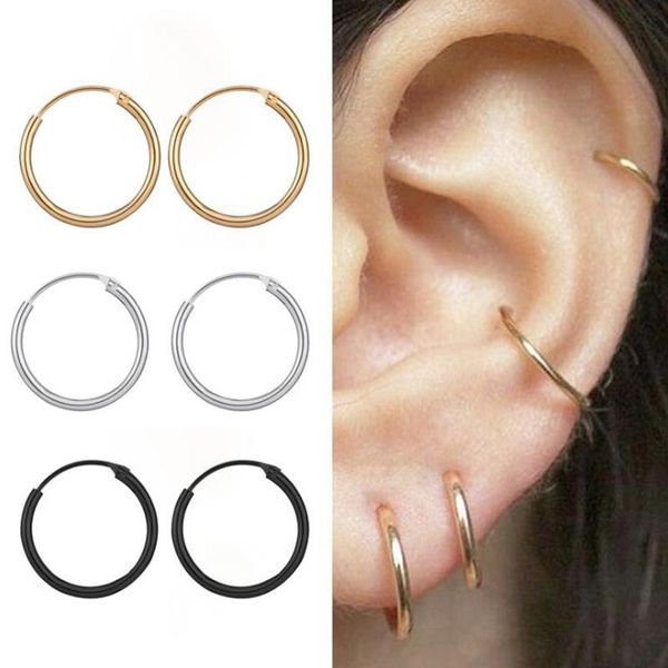 hoop & huggie punk hip-hop small earrings for women men geometric black/gold/silver color round circle earring jewelry 3 size, Golden;silver
hoop & huggie punk hip-hop small earrings for women men geometric black/gold/silver color round circle earring jewelry 3 size, Golden;silver