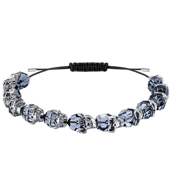 charm bracelets arrival black braided skull heads man hand rope clear crystal vintage jewelry adjustable men bracelet, Golden;silver
charm bracelets arrival black braided skull heads man hand rope clear crystal vintage jewelry adjustable men bracelet, Golden;silver