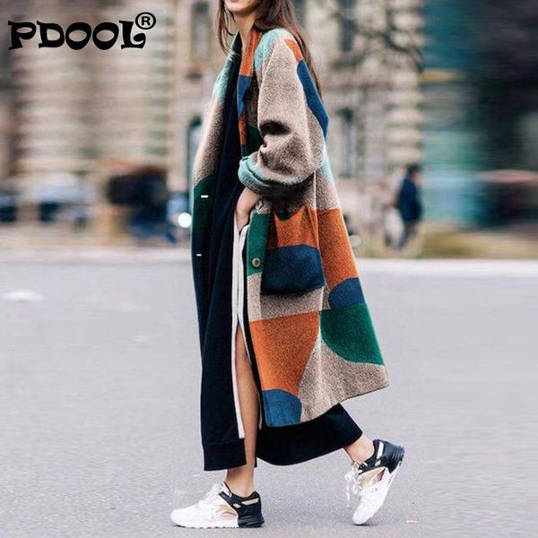 women's wool & blends plus size 2021 women coat winter korean elegant vintage camel print long coats trench for, Black
women's wool & blends plus size 2021 women coat winter korean elegant vintage camel print long coats trench for, Black