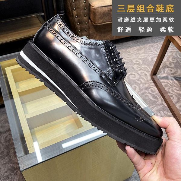 and autumn brocade men's shoes leisure business dress wedding lace muffin thick soled, Black
and autumn brocade men's shoes leisure business dress wedding lace muffin thick soled, Black