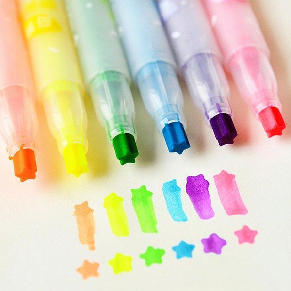 highlighters 6 pcs star highlighter pen multi function pentagram color marker drawing stationery office accessories school supplies cb260, Black;red
highlighters 6 pcs star highlighter pen multi function pentagram color marker drawing stationery office accessories school supplies cb260, Black;red