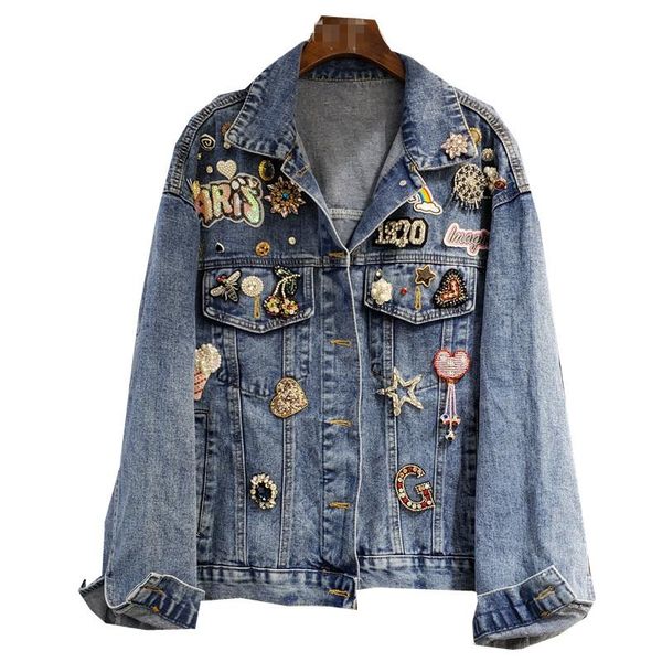 women's jackets european autumn loose fun collage all-match jacket short denim women coats fashion streetwear 2021, Black;brown
women's jackets european autumn loose fun collage all-match jacket short denim women coats fashion streetwear 2021, Black;brown