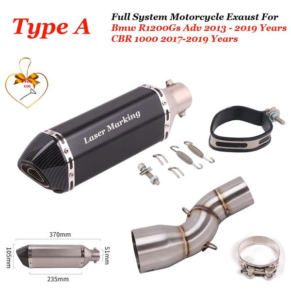 motorcycle exhaust system for r1200gs 2013 - 2021 years full modified middle pipe connection muffler
motorcycle exhaust system for r1200gs 2013 - 2021 years full modified middle pipe connection muffler