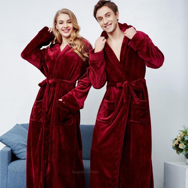 winter warm ultral long flannel robe gown for women casual loose hood sleepwear bathrobe couple thick large home clothes women's, Black;red
winter warm ultral long flannel robe gown for women casual loose hood sleepwear bathrobe couple thick large home clothes women's, Black;red