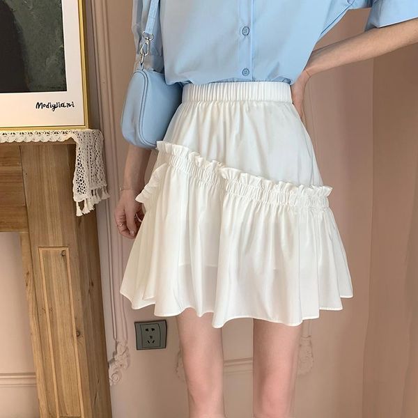 summer 2021 white skirt female irregular high waist a-line flounce skirts, Black
summer 2021 white skirt female irregular high waist a-line flounce skirts, Black