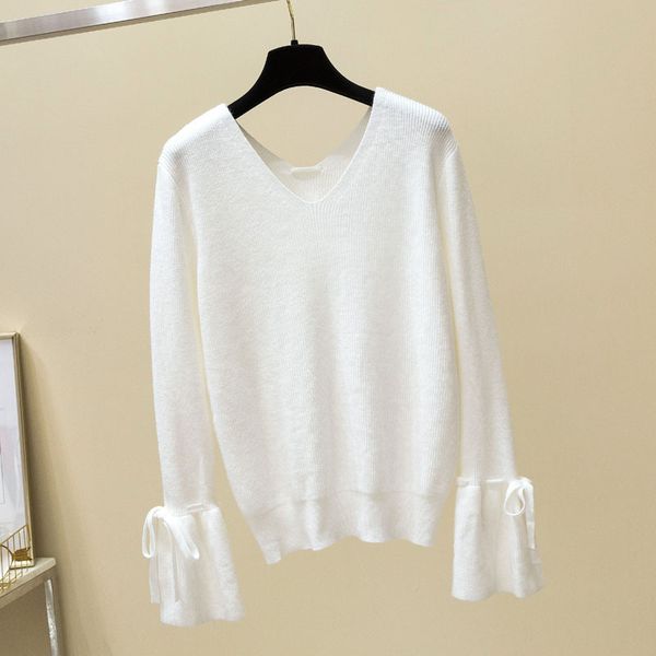 qrwr 2021 women sweater korean spring autumn v ne lantern sleeve solid pullovers casual long sleeve lace up sweater women, Black;pink
qrwr 2021 women sweater korean spring autumn v ne lantern sleeve solid pullovers casual long sleeve lace up sweater women, Black;pink