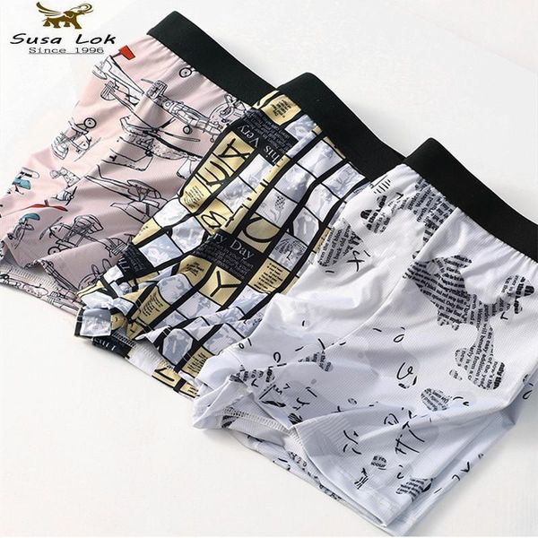 underpants men's underwear men ice silk boxers breathable pants quick-drying comfortable wide edge knickers, Black;white
underpants men's underwear men ice silk boxers breathable pants quick-drying comfortable wide edge knickers, Black;white
