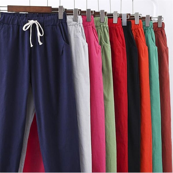 women's pants & capris plus size -7xl spring summer pencil 10 color women cotton linen thin casual solid drawstring trousers with pock, Black;white
women's pants & capris plus size -7xl spring summer pencil 10 color women cotton linen thin casual solid drawstring trousers with pock, Black;white