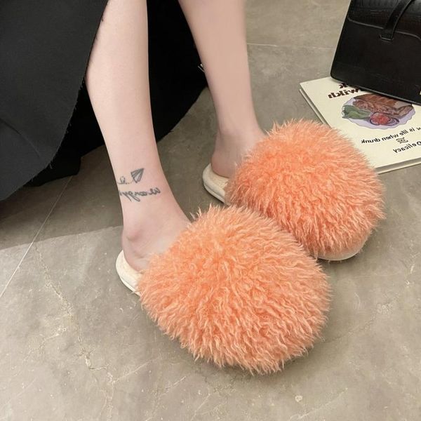 slippers women's round head plush big winter flat-heel warm sweet beauty shoes size 36-41, Black
slippers women's round head plush big winter flat-heel warm sweet beauty shoes size 36-41, Black