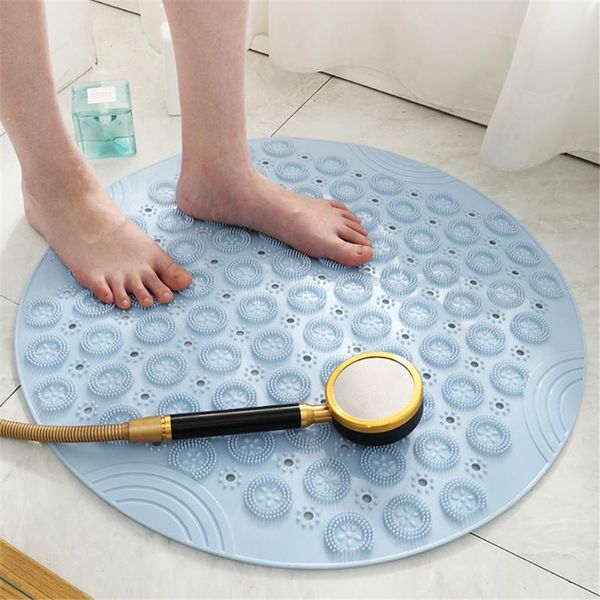 round non-slip shower mat home bathroom pvc drain holes suction cups floor massage foot pad elastic bath mats
round non-slip shower mat home bathroom pvc drain holes suction cups floor massage foot pad elastic bath mats