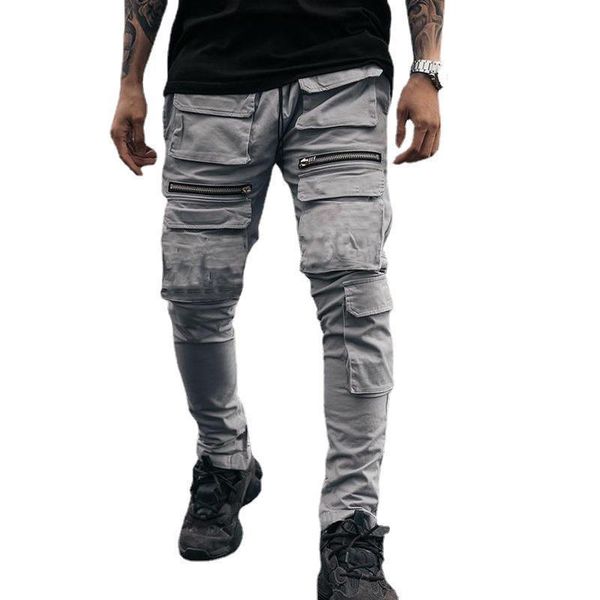 men's pants cargo men zipper big pocket mens slim fit workout trousers harajuku sweatpants sportswear, Black
men's pants cargo men zipper big pocket mens slim fit workout trousers harajuku sweatpants sportswear, Black