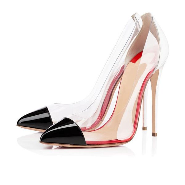 dress shoes thin women's pointed toe party woman mixed color transparent pumps lady shoe high heels sandal, Black
dress shoes thin women's pointed toe party woman mixed color transparent pumps lady shoe high heels sandal, Black