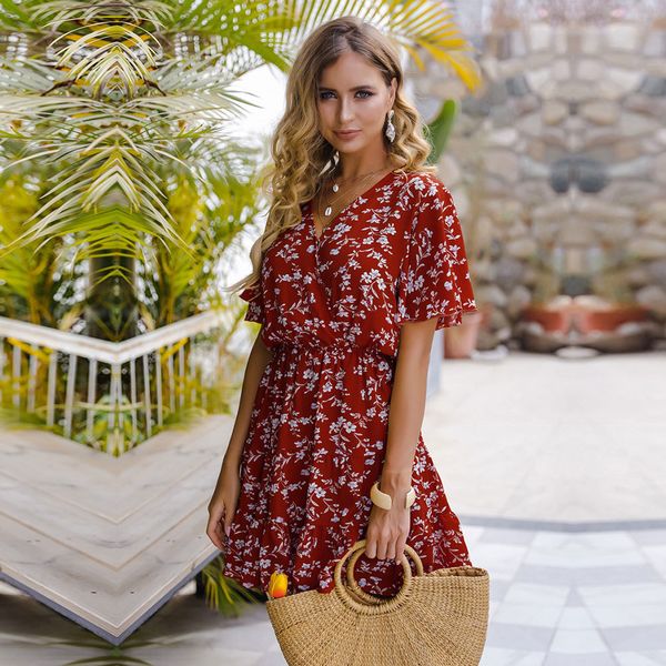 dresses spring summer print short women v neck butterfly sleeve slim ladies fashion high waist party es kdmj, Black;gray
dresses spring summer print short women v neck butterfly sleeve slim ladies fashion high waist party es kdmj, Black;gray