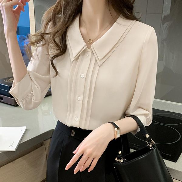 women's blouses & shirts 2021korean stylefashion women half sleeve shirt casual double collar, White
women's blouses & shirts 2021korean stylefashion women half sleeve shirt casual double collar, White
