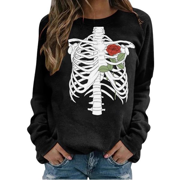 women's hoodies & sweatshirts hoodies autumn winter skeleton print pullover fashion solid blouse long sleeve hoodie sweatshirt roupas f, Black
women's hoodies & sweatshirts hoodies autumn winter skeleton print pullover fashion solid blouse long sleeve hoodie sweatshirt roupas f, Black