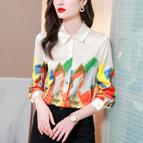 women's blouses & shirts women spring colorful 2021 plus size long sleeve printed ol blusa elegant casual vintage chiffon tees 9245, White
women's blouses & shirts women spring colorful 2021 plus size long sleeve printed ol blusa elegant casual vintage chiffon tees 9245, White