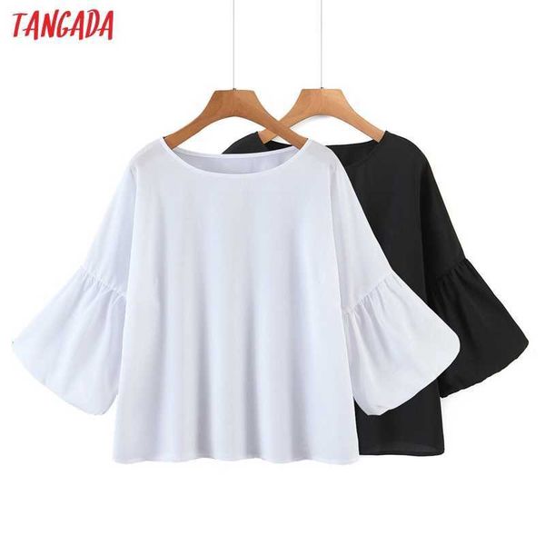 tangada women retro white chiffon shirt summer blouse lantern short sleeve chic female 8h51 210609
tangada women retro white chiffon shirt summer blouse lantern short sleeve chic female 8h51 210609