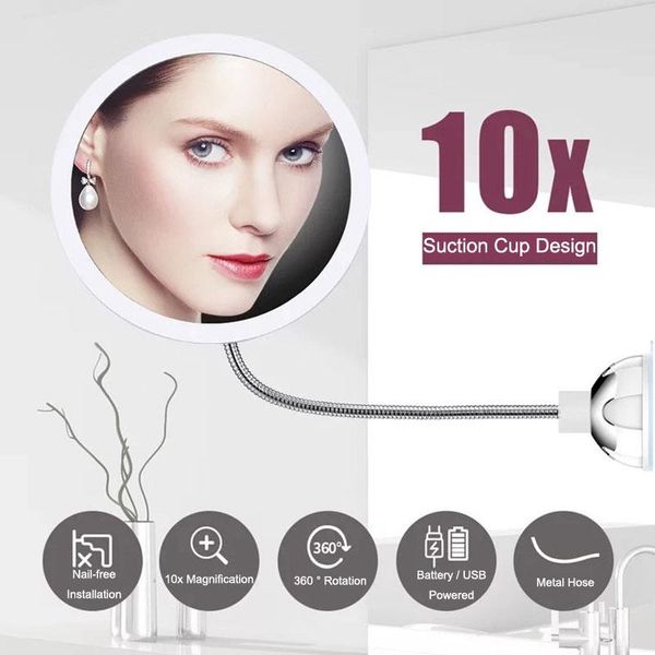 compact mirrors 10x magnifying led lighted makeup mirror with dimmable self-iiiumination flexible rotating high polish chrome usb & battery
compact mirrors 10x magnifying led lighted makeup mirror with dimmable self-iiiumination flexible rotating high polish chrome usb & battery