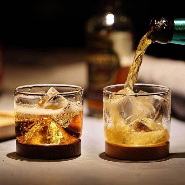 whiskey glass with mountain shape wooden bottom holder home kitchen supplies dnj998 wine glasses
whiskey glass with mountain shape wooden bottom holder home kitchen supplies dnj998 wine glasses