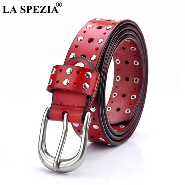 belts punk women belt rivet waist real leather cowskin female pin buckle trousers waistband 115cm, Black;brown
belts punk women belt rivet waist real leather cowskin female pin buckle trousers waistband 115cm, Black;brown