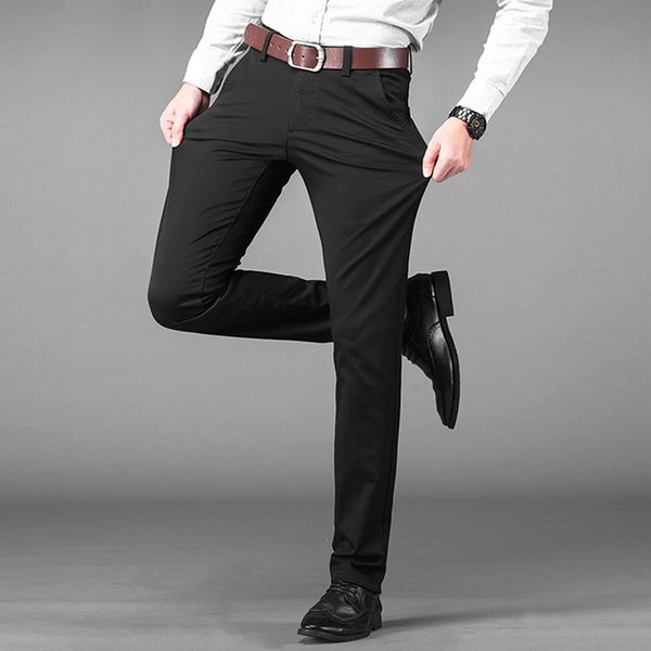 men's pants casual trousers of classic cotton men straight business formal men's big stretch pant suit pantalon hombre, Black
men's pants casual trousers of classic cotton men straight business formal men's big stretch pant suit pantalon hombre, Black