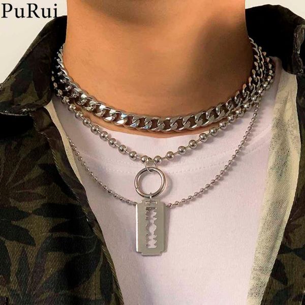 punk metal blade pendant necklace men women silver color layered bead chains choker hip hop neck jewelry joyeria mujer necklaces
punk metal blade pendant necklace men women silver color layered bead chains choker hip hop neck jewelry joyeria mujer necklaces