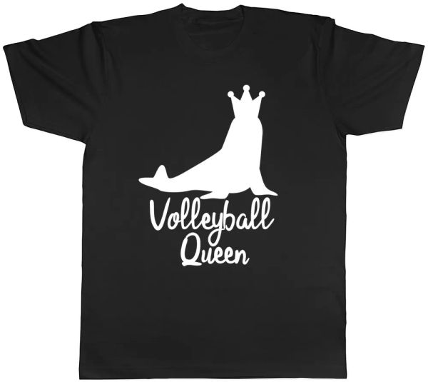 volleyball queen seal mens womens ladies t-shirt, White;black
volleyball queen seal mens womens ladies t-shirt, White;black
