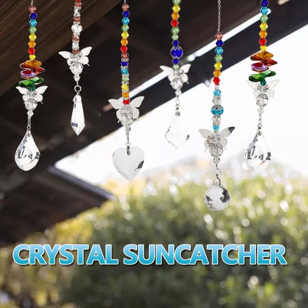 decorative objects & figurines 6pcs crystal suncatcher rainbow pendant ornament butterfly hanging ball for home garden window decoration
decorative objects & figurines 6pcs crystal suncatcher rainbow pendant ornament butterfly hanging ball for home garden window decoration
