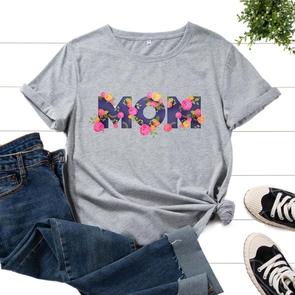 women's t-shirt summer short sleeve cotton crewneck t-shirts graphic tee for women female clothes mom flower mothers day shirt family, White
women's t-shirt summer short sleeve cotton crewneck t-shirts graphic tee for women female clothes mom flower mothers day shirt family, White