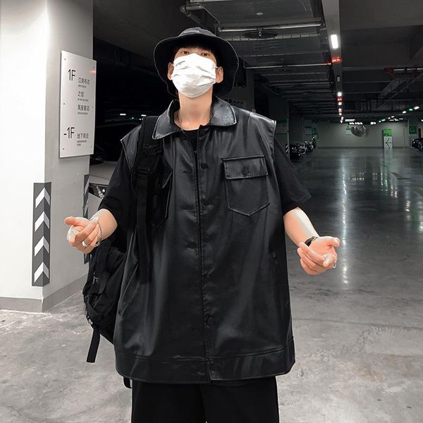 men's vests idopy casual men`s loose fit faux leather vest street style motorcycle hip hop baggy sleeveless pu jacket for male, Black;white
men's vests idopy casual men`s loose fit faux leather vest street style motorcycle hip hop baggy sleeveless pu jacket for male, Black;white