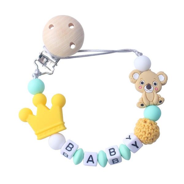 pacifiers# 2021 1pcs baby products silicone nipple chain koala crown letter cartoon toy teether molar teeth gifts
pacifiers# 2021 1pcs baby products silicone nipple chain koala crown letter cartoon toy teether molar teeth gifts