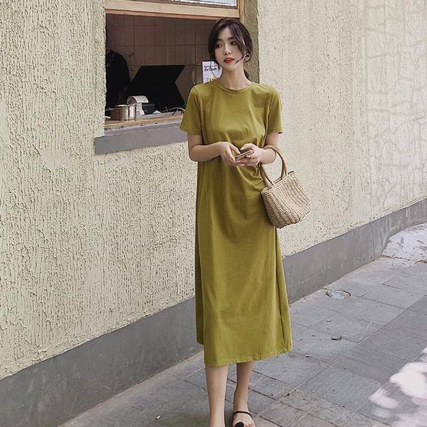 casual dresses 2021 fashion women summer long dress o-neck cotton split vintage pleated streetwear yellow green mid-calf clothes female, Black;gray
casual dresses 2021 fashion women summer long dress o-neck cotton split vintage pleated streetwear yellow green mid-calf clothes female, Black;gray