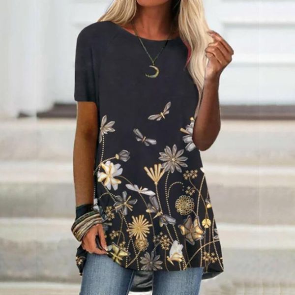 women's blouses & shirts femme summer o-neck loose casual print t-shirts short sleeve blouse female blusas, White
women's blouses & shirts femme summer o-neck loose casual print t-shirts short sleeve blouse female blusas, White
