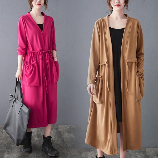 women's trench coats 2021 spring summer plus size windbreaker women casual oversize fashion long sleeve cardigan pockets with belt oute, Tan;black
women's trench coats 2021 spring summer plus size windbreaker women casual oversize fashion long sleeve cardigan pockets with belt oute, Tan;black