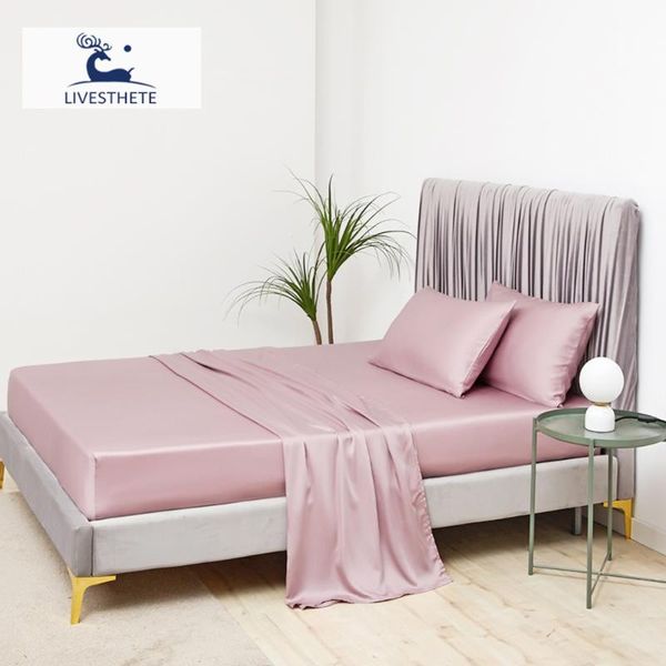 sheets & sets liv-esthete women pink 100% silk fitted sheet silky mattress cover elastic queen king bed case for deep sleep
sheets & sets liv-esthete women pink 100% silk fitted sheet silky mattress cover elastic queen king bed case for deep sleep
