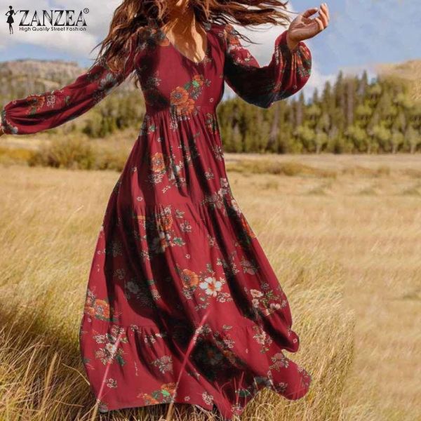 casual dresses womens vintage floral printed vestidos autumn long dress zanzea v neck ruffle fashion puff sleeve robe femme plus size 5xl, Black;gray
casual dresses womens vintage floral printed vestidos autumn long dress zanzea v neck ruffle fashion puff sleeve robe femme plus size 5xl, Black;gray